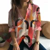 Women's Blouses 2024 Long Sleeve Shirt Flamingo 3D Printed Fashion Simple Aesthetic Temperament
