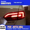 Biltillbehör Taillight Assembly Streamer Turn Signal Brake Reverse Ring Light för VW Jetta Sagitar Mk6 LED-bakljus 12-14