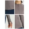 Lu Align Lu Define Yoga Women Sports Jacket Long Sleeve Fitness Coat Exercise Outdoor Athletic Jackets Solid Zip Up Sportswear Quick Dry Run 38