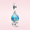 Nowy urok Summer Bead Murano Octopus wisiorek Donald Fit Oryginalna bransoletka FFOR Women Heart Jewelry Gift