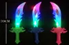 Glödande tänd upp Shark Sword Kids Toy 15 tum leksak blinkande LED -lampor Buccaneer Swords Halloween Dressup Costume Accessories PA3799734