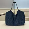 Designer fashion women's bag High quality underarm bag Large capacity luxury Tote bag New denim collection all-match fashion