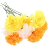 Decorative Flowers Row Of Lights Artificial Marigold With Stems Decor Day The Dead Iron Imitation