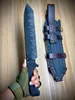 1 stks High End Sterke M31 Survival Tactische Mes Z-wear Titanium Coating Tanto Blade Zwart Volledige Tang G10 Handvat Vaste Blade Rechte Messen met Lederen Kydex