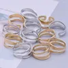 Cluster Rings Silver Color Trendy Elegant Twist Two Circle For Women Couple Simple Geometric Irregular Opening Finger Ring Party Jewelry