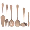 Dinnerware Sets Tableware Stainless Steel Cutlery Kit Forks Spoons Metal Kitchen Supply Steak