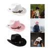 Boinas de chapéu de cowboy casual PO Props Big Brim Solshade Cosplay Sun Hats Dress Dress Fantaspume para adultos pescando camping viagens de caminhada