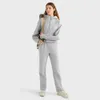 Dames Oversized Sporthoodie Lu-18 Half Zip Yoga-outfits Jas met lange mouwen Fitness Workout Capuchon Hoge elasticiteit Ronde hals Sweate 71