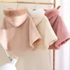 Jaquetas crianças roupas 2024 outono inverno meninas capa casaco de lã do bebê engrossado quente sólido simples casual roupas soltas para