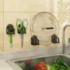 Kitchen Storage Space Aluminium Sponge Holder Sink Dish Washing Drain Drying Rack Accessories