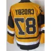 Hommes Vintage Classic Hockey 87 Sidney Crosby Retro Jersey 71 Evgeni Malkin CCM Noir Blanc Bleu Jaune Équipe Couleur Broderie Et Couture Pour 92