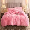 Bedding Sets Velvet Plush Duvet Cover Set 3pcs Ultra Soft Breathable Comforter Luxury Cozy With Pillow Shams