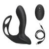 Sexspielzeug, Massagegerät, Analvibrator für Männer, 10 Frequenzen, G-Punkt-Stimulator, vibrierender Ring, kabellose Fernbedienung, Heizung, Prostata
