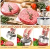 304 Stainless Steel Hamburger Meat Press Burger Patty Maker Mold Manual Cake Beef Pork Rice Press Making Molds Grill Meat Tool 240118