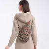 Marsupi Borse moda classica Fodera in poliestere con doppia cerniera personalizzata Borsa a tracolla a tracolla singola con stampa leopardata