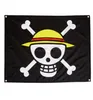 Personalizado uma peça chapéu de palha bandeiras piratas banners 3x5 pés 100d poliéster de alta qualidade com ilhós de latão 3096189