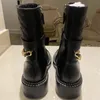 Francuska marka designerska łańcuch bootów kostki jesienne zimowe klasyczne kratę diamentową lady martin buty 8a