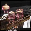 Ljushållare nordiskt rosa glas ljusstake europeiska ljus bordet står romantisk pophor hem dekoration7158384 droppe läcker homefavor dhspb