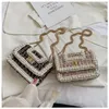 Sweet Lady Flap Square Bag 2019 Summer Nowa wysokiej jakości wełniana perła damska torebka zamek łańcucha na ramię Messenger Bag1245d