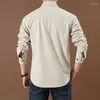 Camisas casuais masculinas designers de alta qualidade algodão homens camisa de manga longa camisa militar overshirt roupas tamanho M-6XL