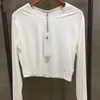 al-242 اليوغا معطف الليمون هودي قميص طويل الأكمام قميص al سترة نساء tshirt قصيرة الرياضة longsleeve سترة تدريبات تجريب تجار