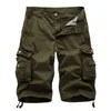 Men's Shorts Nueva marca de pantalones cortos militares de carga para hombres, pantalones cortos de carga sueltos de camuflaje de verano, pantalones cortos de verano de camuflaje para hombres, pantalones cortos de carga para hombres J240124