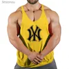 Tanktops voor heren Tanktops voor heren, shirt, gym tanktop, fitnesskleding, vest, mouwloos, katoenen man, canotte, bodybuilding, ropa hombre, kleding voor heren, wearL240124