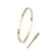 Designer C-Arter Bracelet Type Tournevis Narrow 18K Rose Gold Bague éternelle Bijoux à main incolore pour hommes et femmes Six générations JKTE