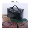 Customized Genuine Leather HandHeld Cosmetic Bag LargeCapacity Storage Wash Waterproof Stiff Travel Bath Box 240124