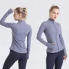 Women's Fashion Jacket Spring And Autumn Tight-Fitting Thin Sportswear Training Running Gym Lu-088 Yoga Solid Color Cardigan 117