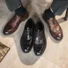 Italienische weiche Herren-Brogues für Hochzeiten, handgefertigt, echtes Leder, Retro-Designer-formelle Schuhe im britischen Stil