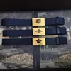 fashion quality green web with black leather women belt with box fashion men classic big gold buckle belt men designers belts279Q