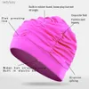 Swimming caps Swimming Caps Men Women Swimming Cap Long Hair Sports Swimming Pool Hat Waterproof Soft Drape Elastic Swimming CapL240125