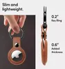 Leather Keychain for Apple Airtags Case Protective Cover Bumper Shell Tracker Accessories Anti-scratch Air Tag Key Ring Holder