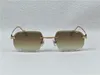 zonnebril dames vintage Piccadilly onregelmatige brillen 0115 randloze diamantgeslepen lens retro mode avant-garde ontwerp uv400 lichte kleur decoratie zomerbril