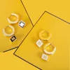 errings 3 stijlen studs sieraden vrouwen 18k goud verzilverd stud hoop voor party klavertje 4 alfabet oorbel studs set gift hoops studs prachtige sieraden set gift