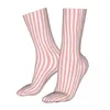 Мужские носки женские спортивные розовые полоски хлопковые компрессионные женские носки