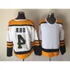 Vintage Hockey Jerseys #4 Bobby Orr Jersey Mens Black 75th Winter Classic Yellow Stitched Shirts 1976 Nation Team A Patch M-X 97