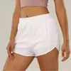 Lu-0160 Brand Womens Yoga Outfits High Waist Shorts Exercise Short Pants Fitness Wear Girls Running Elastic Adult Pants Sportsw 38