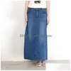 Skirts Fashion Elastic High Waist Long A-Line S To 2Xl Plus Size Denim Jeans Spring And Summer Style Women Skirt Drop Delivery Appar Dhaca