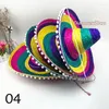 Basker 1pc mexikansk hatt kreativ modefärg sombrero hattar dekorativa halm huvudbonad festdräkt tillbehör pografi rekvisita