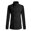 Men's Jackets Vintage hommes hiver chaud Trench manteaux Double boutonnage col montant vestes manteaux pardessus vêtements d'extérieur coupe-vent hauts pour homme J240125