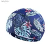 Swimming caps 1PC Fashion Swimming Cap Men/Women Flowers Printed Long Hair Sports Swim Pool Bathing Hat Elastic Turban Sports AccessoryL240125