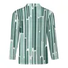 メンズポロスレトロ70SグリーンラインカジュアルTシャツ抽象幾何学ポロシャツ男性Y2Kシャツ秋の長袖カスタム服ビッグサイズ