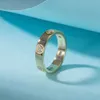 Sr325 Rinntin Beste Cadeaus Koppels Valentijnsdag Klassieke 14k Vergulde 925 Sterling Zilveren Vrouwen Stapelen Gouden Band Ring