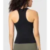 LU-343 Slim Fit Yoga Tank Top Women's High Elastic Nude Sports Fitness Yoga Shirt Dress Breattable Running Gym Clot 27