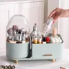 Förvaringslådor för lådor Läppstift kapacitet Vanity Borsts Holder Makeup Organizer Clear Cosmetics 360 Stor roterande med