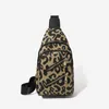 Waist Bags Classic Fashion Bags Polyester Lining with Personalized Double Zipper Leopard Print Single Shoulder Crossbody Chest Bag