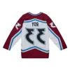 Maglia da hockey Patrick Roy cucita Mitchell Ness 2000-01 Uomo Donna Gioventù S-3XL Retro Jers 45