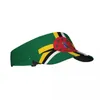 BERETS SOMMER SUN HAT Män kvinnor Justerbar visir Top tomma Dominica Flag Sport Tennis Golf Running Sunscreen Cap